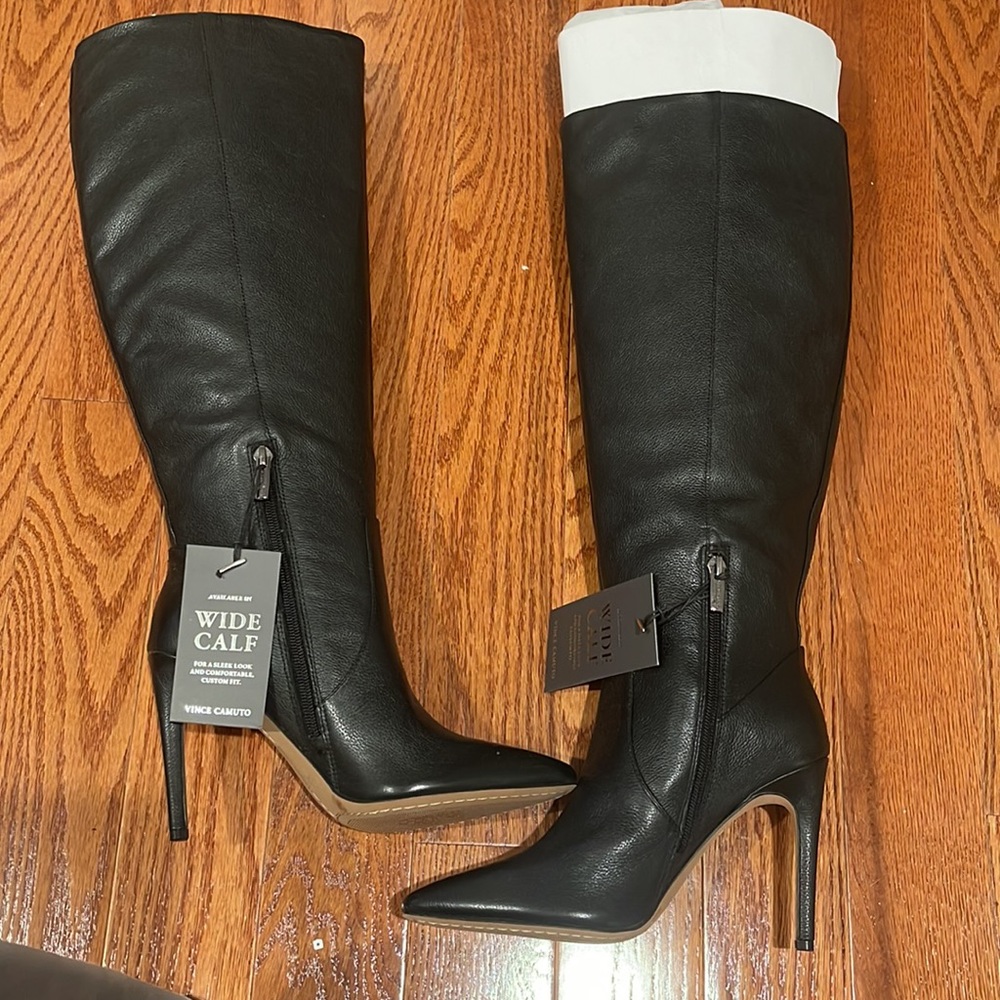 NWT. Wide calf. Vince Camuto leather boots. Perfect for cold weather.